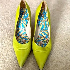 Neon Green Authentic Versace Pumps